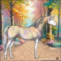 Horse Color:Nacre Palomino Onyx Sabino Splash Rabicano