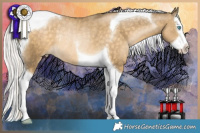 Horse Color:Silver Buckskin Pearl Splash Tobiano Rabicano 