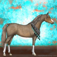 Horse Color:Chocolate Palomino Roan 