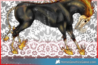 Horse Color:Platinum Black Tobiano  and Gray Black Chinchilla Sabino 