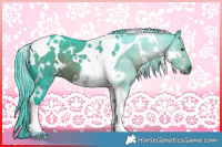 Horse Color:Watercolor White Spotted Liver Chestnut Mushroom Tobiano