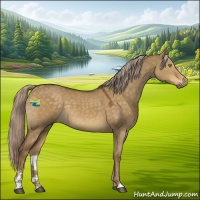 Horse Color:Chocolate Palomino Dun Sabino 