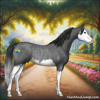 Horse Color:Blue Roan Splash Rabicano 
