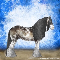 Horse Color:Brown Ice Onyx Sabino