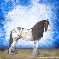 Horse Color:Nacre White Spotted Brown Ice Onyx Tobiano Appaloosa 