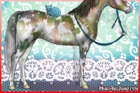 Horse Color:Nacre White Spotted Brown Onyx 