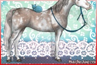 Horse Color:White Spotted Silver Brown Ice Dun Splash