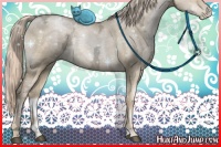 Horse Color:Chocolate Palomino Ice Pearl Dun Sabino