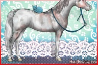 Horse Color:White Spotted Silver Blue Onyx Chinchilla Ice 