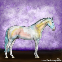 Horse Color:Watercolor Blue Onyx Ice Tobiano 