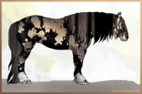 Horse Color:Void Plaid  White Spotted Liver Red Onyx 