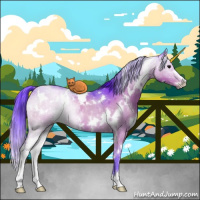 Horse Color:Watercolor White Spotted Grullo Sabino Rabicano Brindle