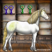 Horse Color:Painted White Spotted Cremello Onyx Tobiano Brindle 