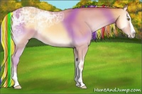 Horse Color:Painted Silver Sable Cream Champagne Ice Onyx Splash Rabicano 