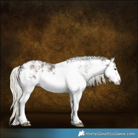 Horse Color:White Spotted Liver Chestnut Ice Mushroom 