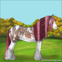 Horse Color:Painted White Spotted Bay Ice Splash Varnish 