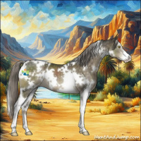 Horse Color:White Spotted Chocolate Palomino Mushroom Sabino 