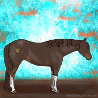 Horse Color:Liver Chestnut Tobiano 