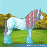 Horse Color:Painted Thunderstruck Bay Ice Splash Varnish 