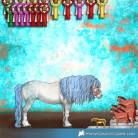 Horse Color:Painted White Spotted Silver Bay Ice Onyx
