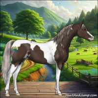 Horse Color:Liver Chestnut Sabino Tobiano 