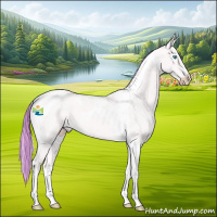 Horse Color:Platinum Painted Perlino Roan Tobiano