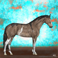 Horse Color:White Spotted Liver Red Dun Rabicano Brindle 