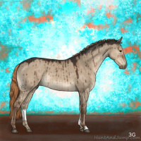 Horse Color:Liver Red Dun Rabicano Brindle 