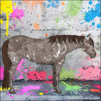 Horse Color:White Spotted Liver Chestnut Ice 