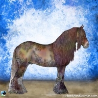 Horse Color:Nacre Chocolate Brown Ice Onyx Sabino
