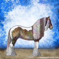 Horse Color:Nacre Chocolate Buckskin Ice Onyx Tobiano 