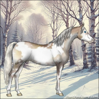 Horse Color:White Spotted Liver Red Onyx Pearl Mushroom Frame Rabicano
