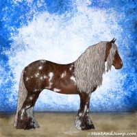 Horse Color:White Spotted Chocolate Silver Brown Ice