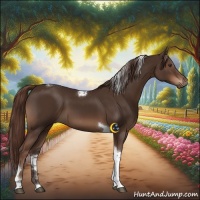 Horse Color:Liver Chestnut Tobiano 