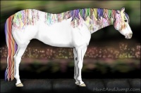 Horse Color:Painted White Spotted Silver Bay Ice Frame
