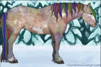 Horse Color:Painted Nacre Brown Ice Sabino Frame Rabicano 