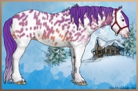 Horse Color:Watercolor Bay Splash Near Leopard 