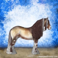 Horse Color:White Spotted Chocolate Brown Onyx Rabicano 