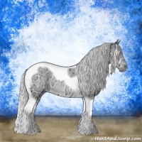 Horse Color:Silver Bay Chinchilla Ice Tobiano Rabicano