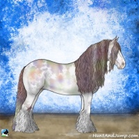 Horse Color:Nacre White Spotted Chocolate Bay Chinchilla Splash