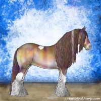 Horse Color:Nacre Chocolate Buckskin Onyx Tobiano 