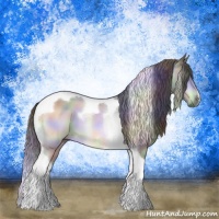 Horse Color:Nacre Brown Chinchilla Tobiano 