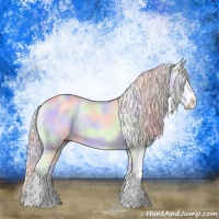 Horse Color:Nacre Liver Chestnut Chinchilla Sabino Splash 