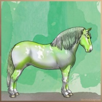 Horse Color:Watercolor White Spotted Liver Red Onyx 
