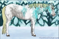 Horse Color:Painted Silver Black Ice Tobiano 