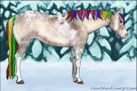 Horse Color:Painted Bay Ice Onyx Tobiano 