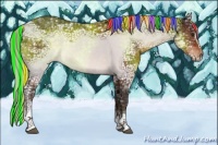 Horse Color:Painted White Spotted Silver Brown Ice 