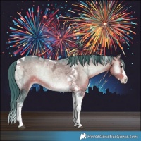 Horse Color:Watercolor Brown Ice Onyx Splash Tobiano 