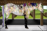 Horse Color:Void Painted Silver Buckskin Ice Tobiano 