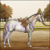 Horse Color:Nacre White Spotted Chocolate Palomino Pearl 
